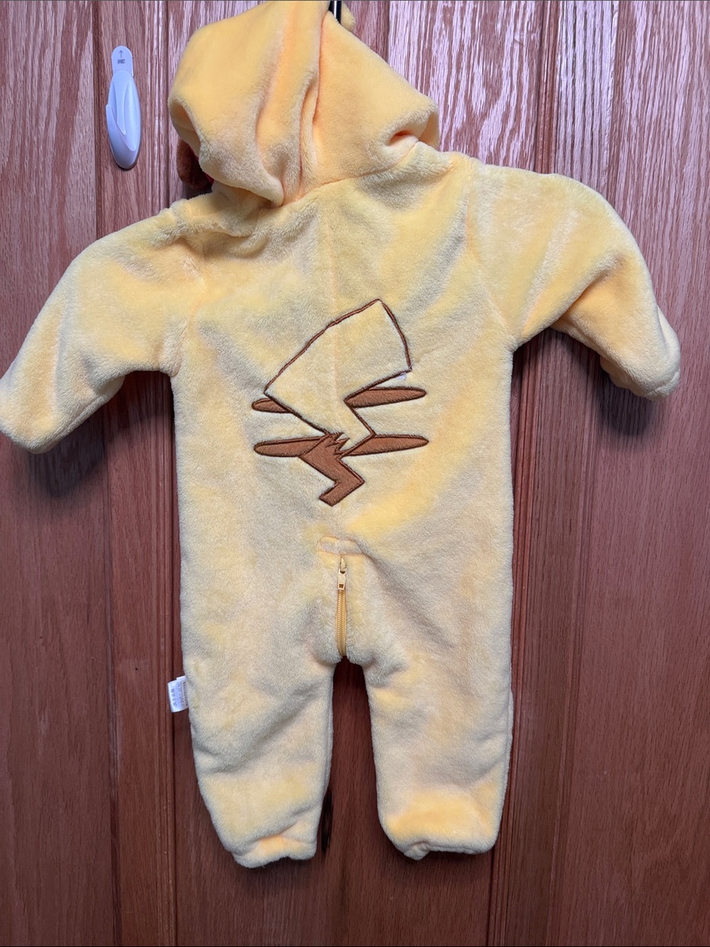 Baby Yellow Plush Hooded One-Piece Pikachu with Character Hood - Picture 2 of 3